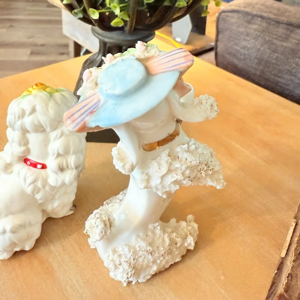 ❌SOLD❌1950s Josef Originals Ceramic Poodle with spaghetti poodle friend - Picture 10 of 16